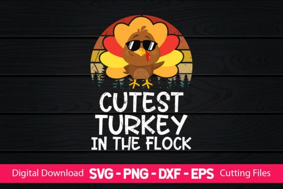 A Cute Turkey Graphic for Crafting & Selling