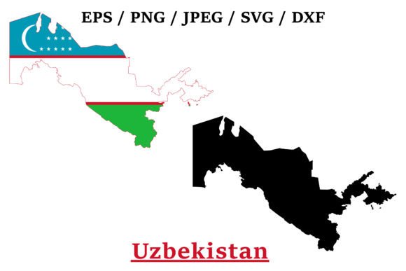 A Designer's Review of the Uzbekistan Flag Map Graphic