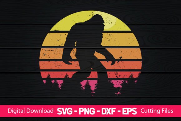 Bigfoot Retro Sasquatch: A Graphics Gem for Crafts & Branding