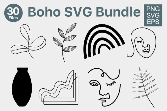 Minimalist Boho Graphics for Modern Branding Projects