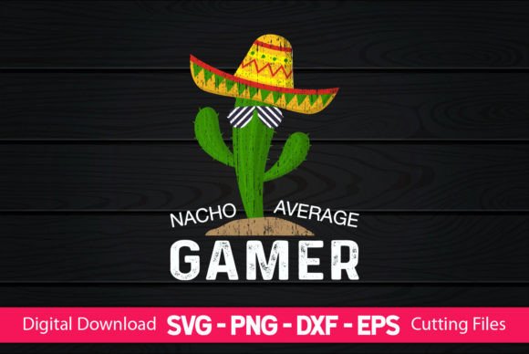Nacho Average Gamer: A Bold Design Asset for Craft & Graphics Projects