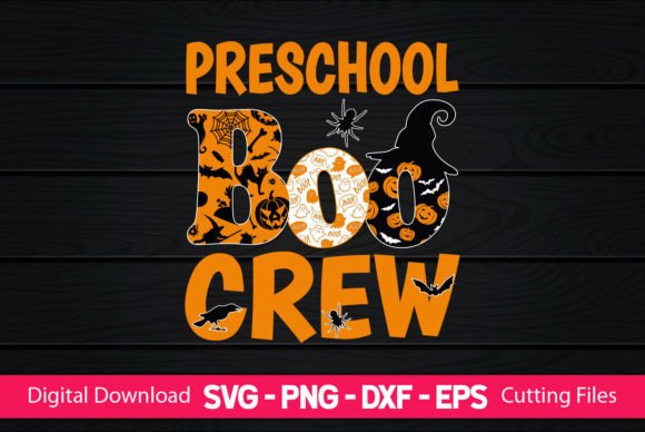 Preschool Boo Crew: A Playful Graphic Design Asset for Print & Publishing